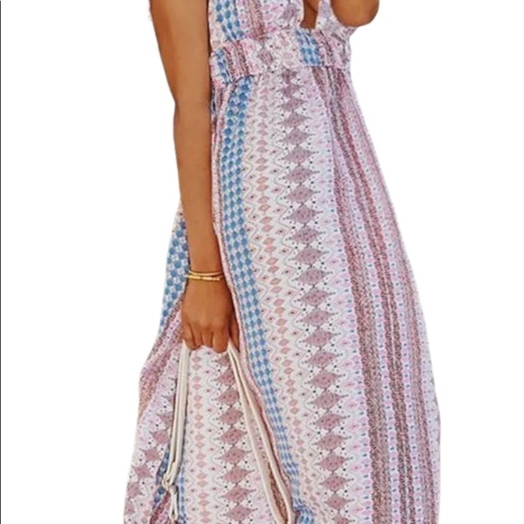 Like new Maxin' Relaxin' Multi Print Maxi Dress by Lulu - Picture 2 of 7